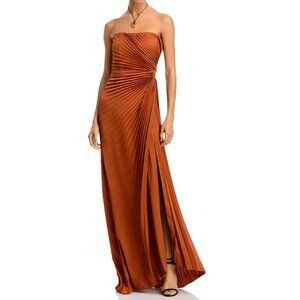 A.L.C. Layla Pleated Gown - Red Rock